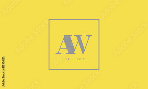 Pantone 2021 Ultimate Gray logotype monogram alphabet characters Illuminating backgound