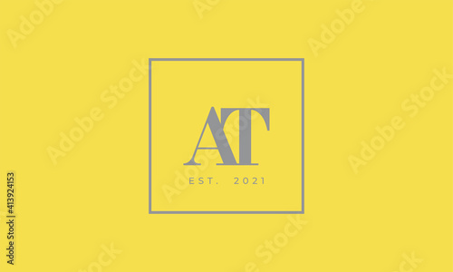 Pantone 2021 Ultimate Gray logotype monogram alphabet characters Illuminating backgound