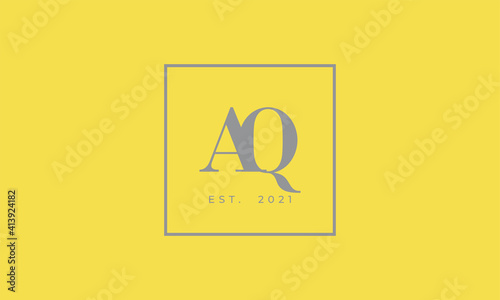 Pantone 2021 Ultimate Gray logotype monogram alphabet characters Illuminating backgound