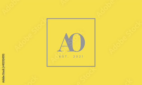 Pantone 2021 Ultimate Gray logotype monogram alphabet characters Illuminating backgound