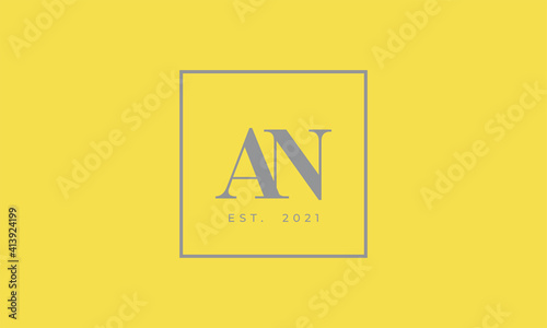 Pantone 2021 Ultimate Gray logotype monogram alphabet characters Illuminating backgound