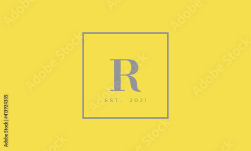 Pantone 2021 Ultimate Gray logotype monogram alphabet characters Illuminating backgound