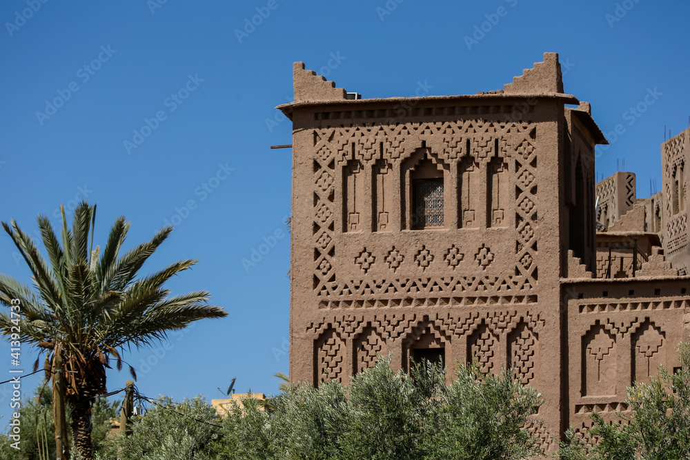 Skoura, Morocco - April 3, 2019: Kasbah Amridil in Skoura Morocco