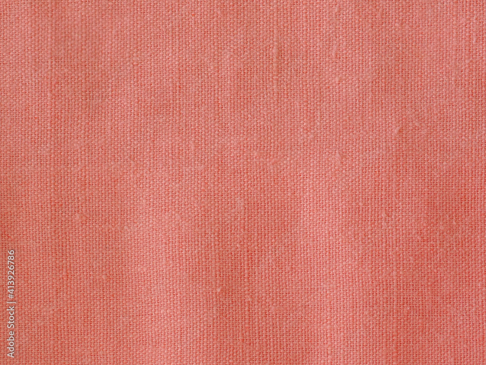 Fototapeta premium Pink linen fabric conceptual background.