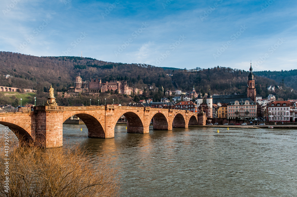 Heidelberg mit der Schlossruine und der alten Brücke