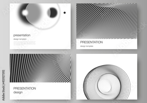 The vector illustration of the editable layout of the presentation slides design business templates. Geometric abstract background, futuristic science and technology concept for minimalistic design.