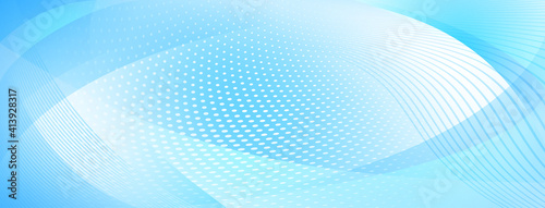 Wallpaper Mural Abstract background made of curves and halftone dots in light blue colors Torontodigital.ca