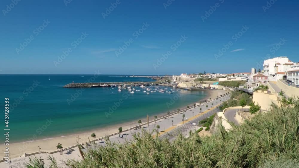 Upwards pan shot from cannon pointing at ocean in Sines, Portugal. Upwards pan shot from cannon pointing at ocean in Sines, Portugal.