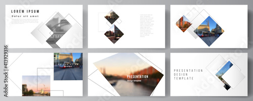 Photos Vector layout of the presentation slides design business templates, multipurpose