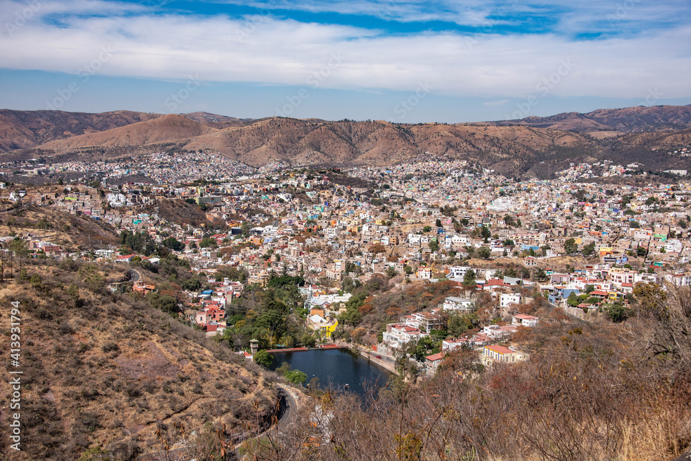 Beautiful view over Guanajuato City, Guanajuato State, Mexico