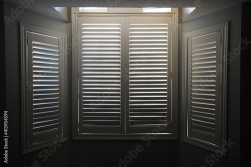 Window Shutters of a Bedroom in a Residential House