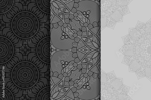 Collection seamless pattern in ethnic style © lovelymandala