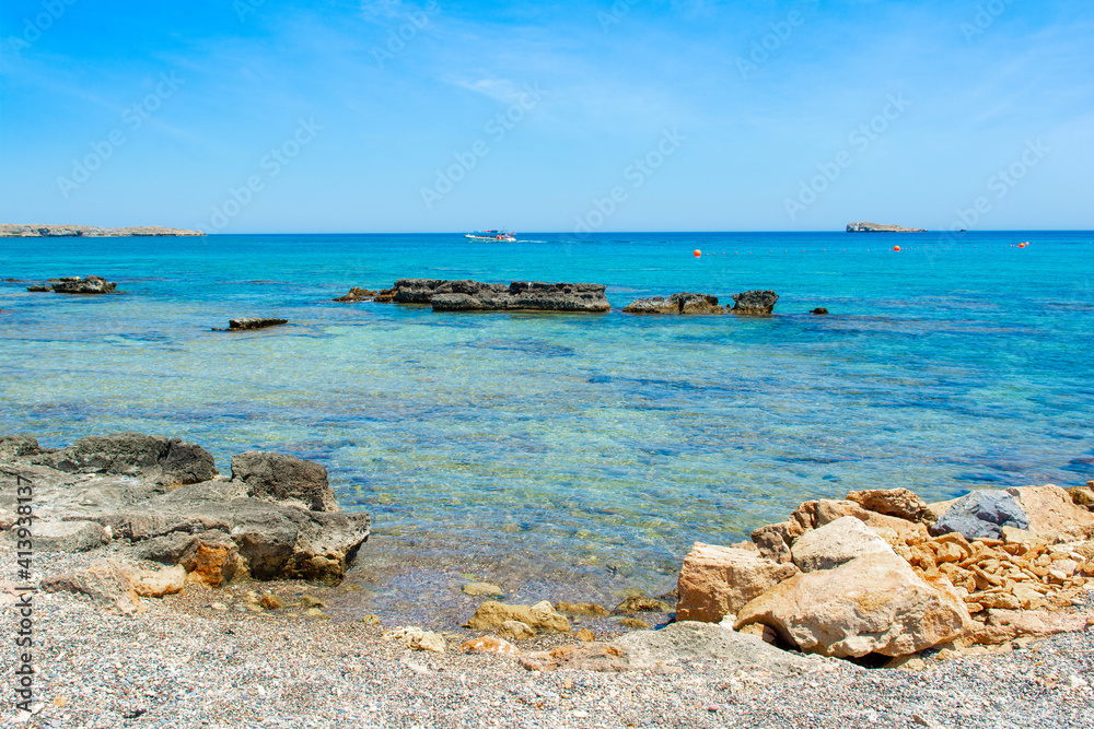 Landscape of the coast of Rhodes island Landscape of the coast of Rhodes island