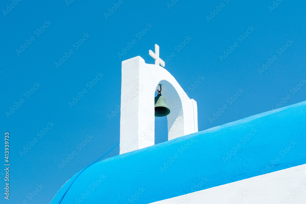 Ыmall traditional Greek church on the top of mountain Ыmall traditional Greek church on the top of mountain