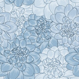Seamless background with dahlia flowers