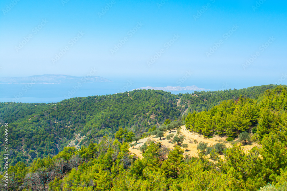 Fototapeta premium Landscape of the coast of Rhodes island