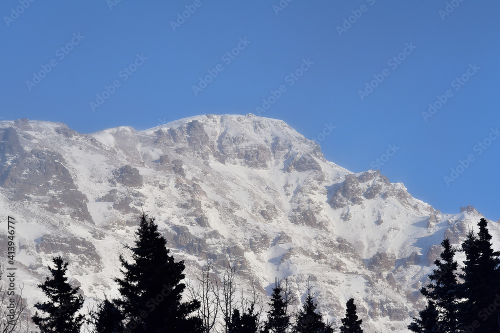 Alaska winter mountain landscape