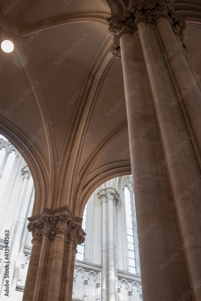 architectural columns of a church