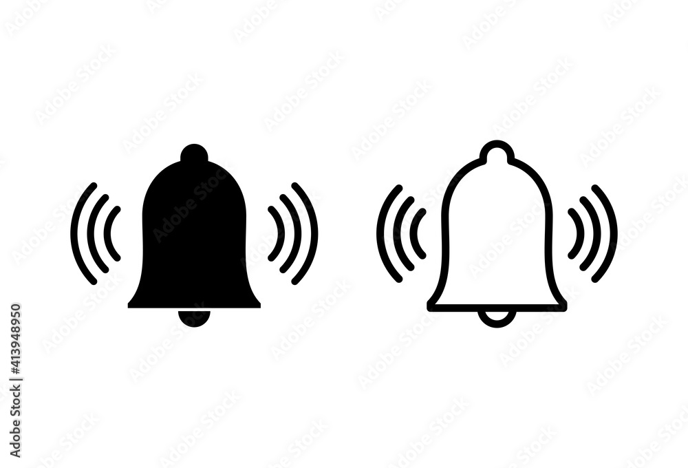 Bell Icon set. Notification icon for your web site design