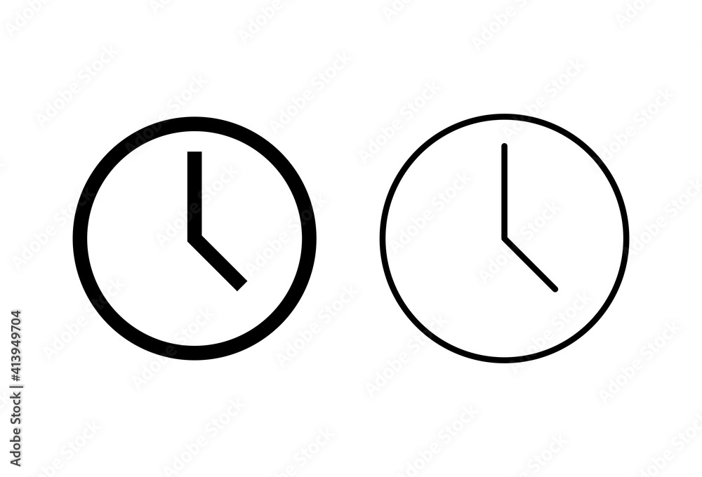 Clock icon set. Time icon vector. watch icon symbol Clock icon set. Time icon vector. watch icon symbol