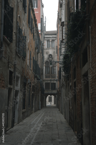 narrow street in the town © gomeztin