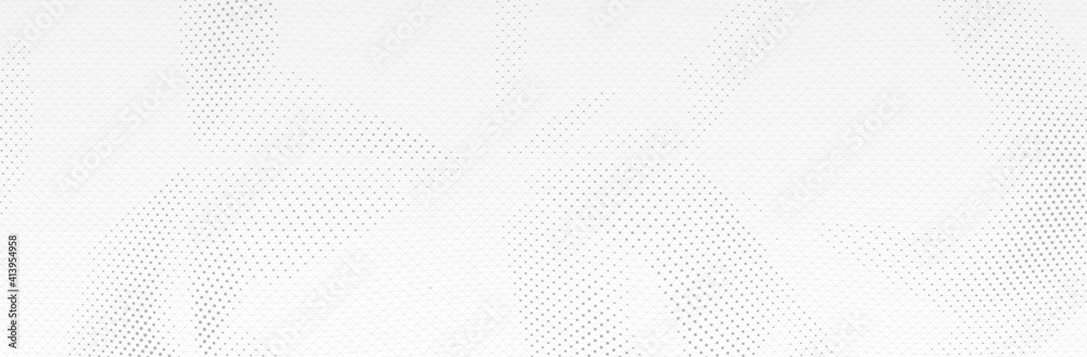 White Gray background. 3d dotted surface. Futuristic landscape. Technology presentation backdrop. Vector illustration