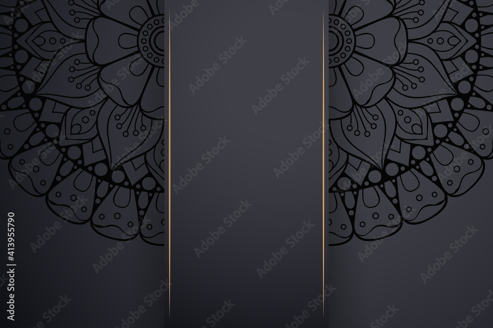 Luxury dark gold mandala ornament template Luxury dark gold mandala ornament template