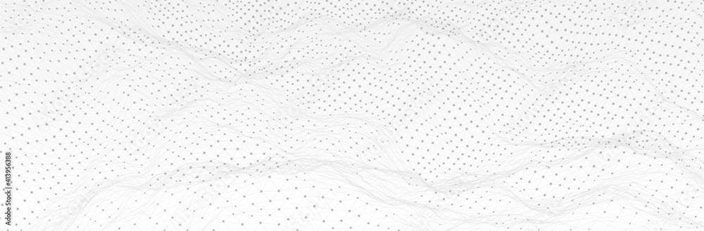 White Gray background. 3d dotted surface. Futuristic landscape. Technology presentation backdrop. Vector illustration White Gray background. 3d dotted surface. Futuristic landscape. Technology presentation backdrop. Vector illustration