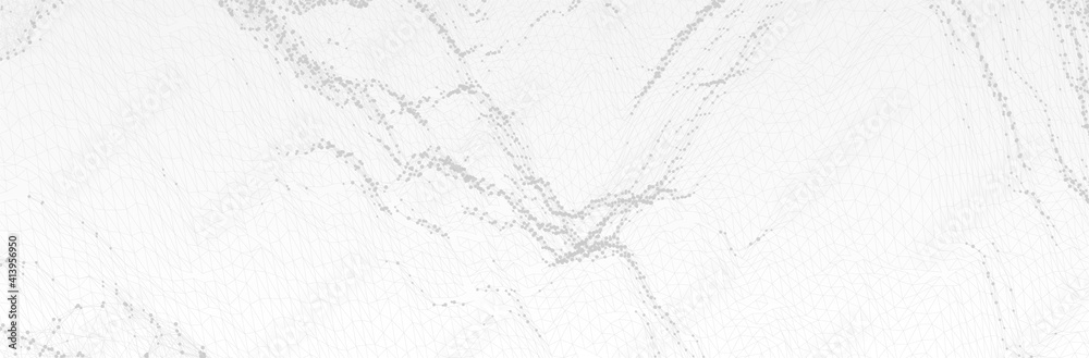 White Gray background. 3d dotted surface. Futuristic landscape. Technology presentation backdrop. Vector illustration White Gray background. 3d dotted surface. Futuristic landscape. Technology presentation backdrop. Vector illustration