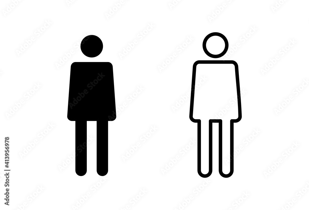 Man icon set. male icon vector. human symbol Man icon set. male icon vector. human symbol