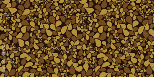 Organic motif, botanical motif background. Seamless pattern.Vector.スタイリッシュな有機的パターン