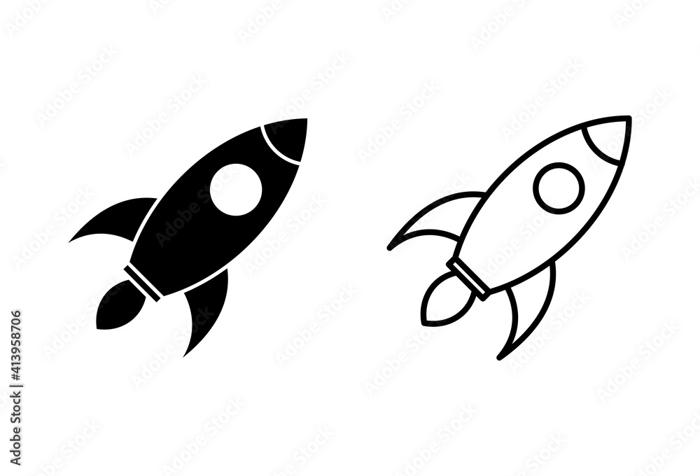 Rocket icon set. Startup icon vector. Rocket icon set. Startup icon vector.