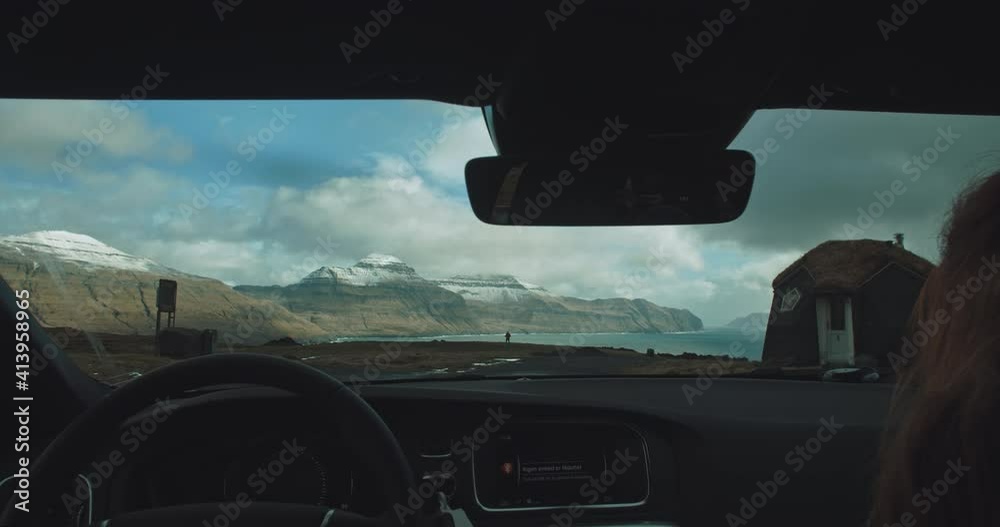 View from inside the car with stunning landscape View from inside the car with stunning landscape