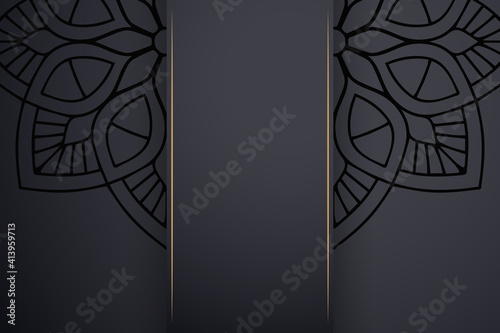 Luxury dark gold mandala ornament template