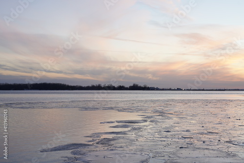 Beautiful Waterfront Sunset View in the Winter Time © Ernest