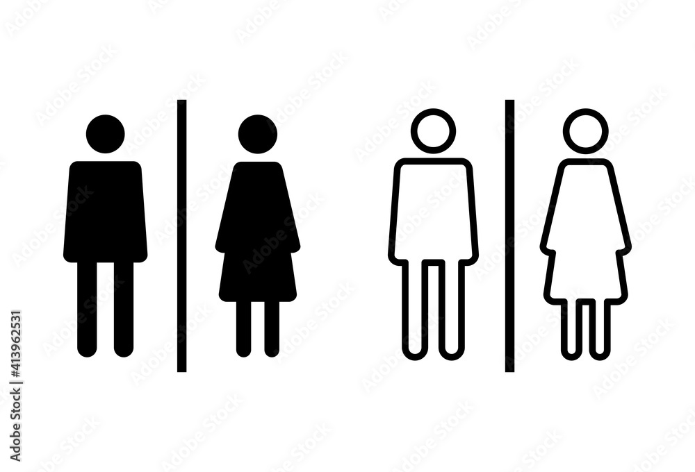 Toilet icon set. restrooms icon vector. bathroom sign. wc, lavatory Toilet icon set. restrooms icon vector. bathroom sign. wc, lavatory