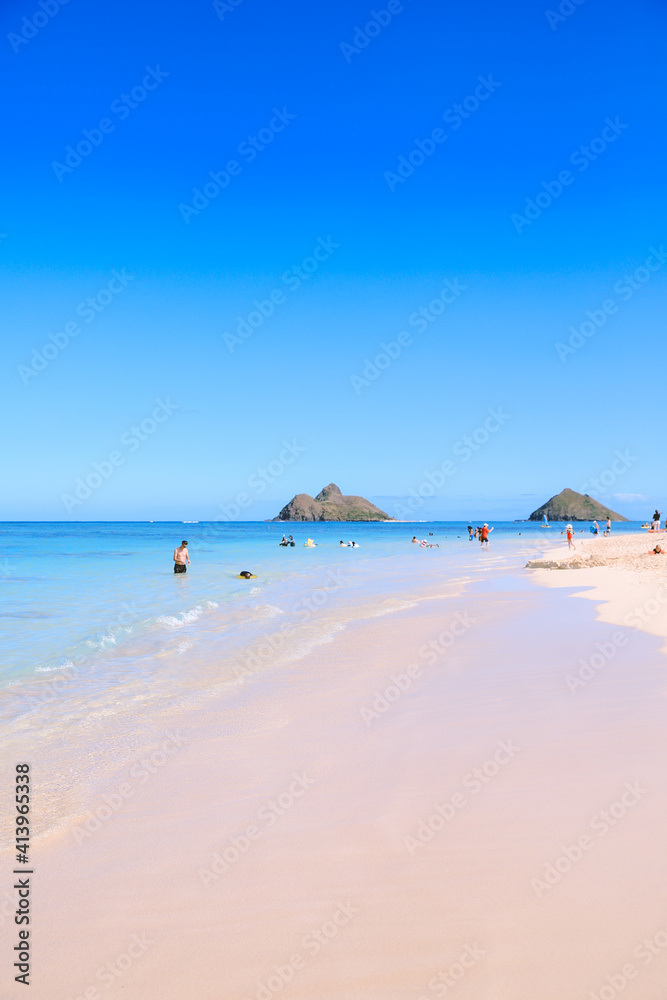 Fototapeta premium Lanikai beach, Kauai, Oahu, Hawaii
