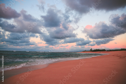 Sunset at Mokuleia Army Beac, North Shore, Oahu, Hawaii
 photo