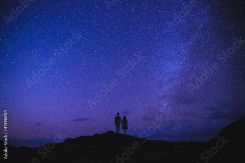 Starry Milky Way on Oahu, Hawaii