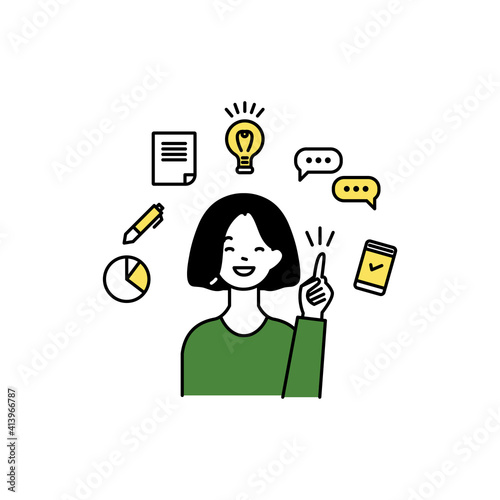 スマホ活用をひらめいた女性