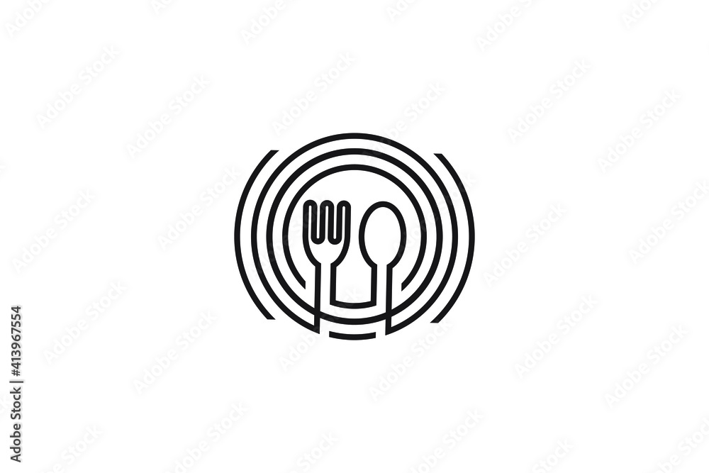 abstract restaurant logo vector abstract restaurant logo vector
