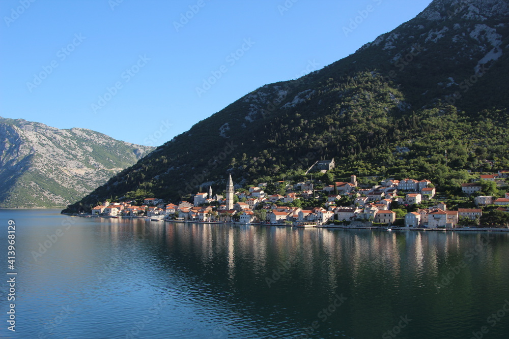The beautiful own of Perast on the Bay of Kotor, Montenegro.