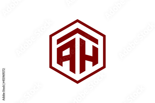 Free Download Letter AH house home roof logo vector - GFXLoad