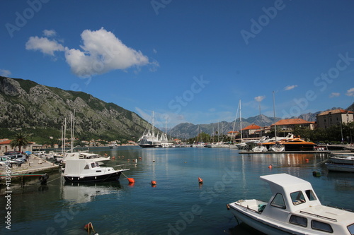 Harbour in Kotor Old Town. Montenegro,