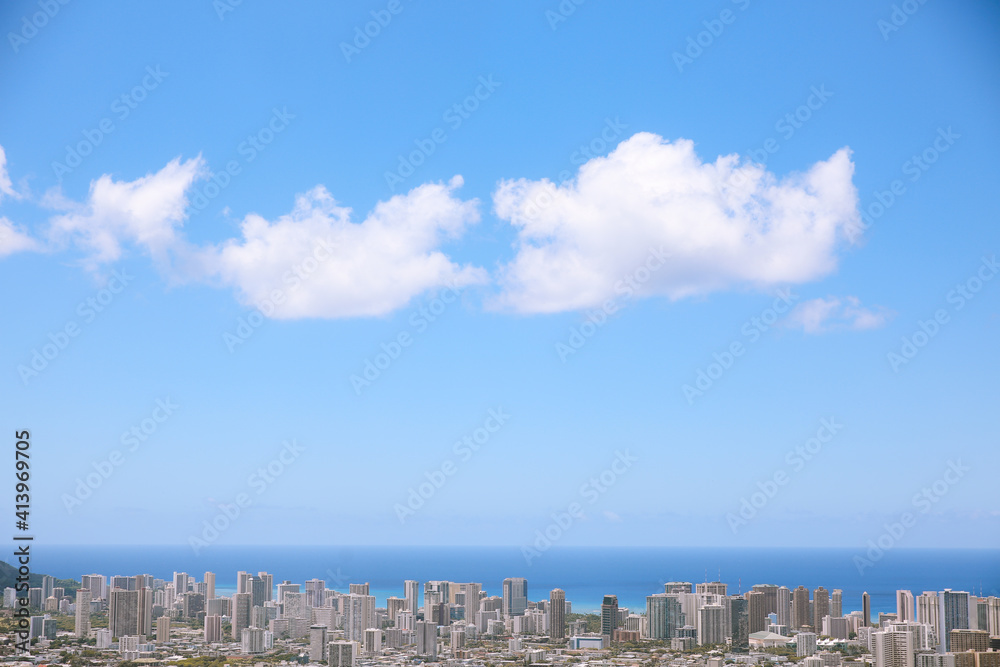 Coastal City of Honolulu, Oahu, Hawaii | Nature Landscape