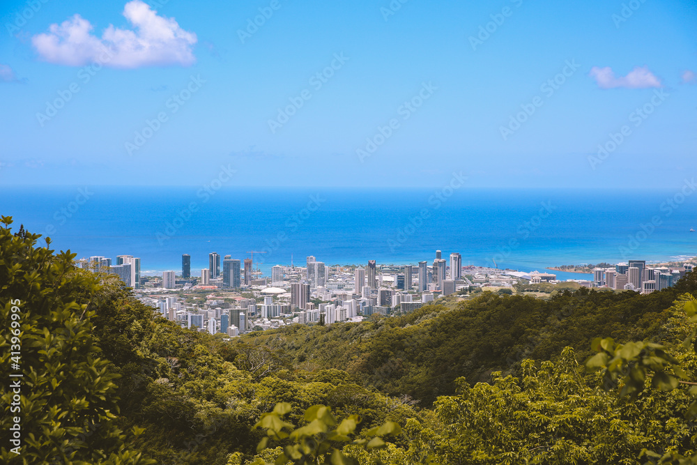 Coastal City of Honolulu, Oahu, Hawaii | Nature Landscape