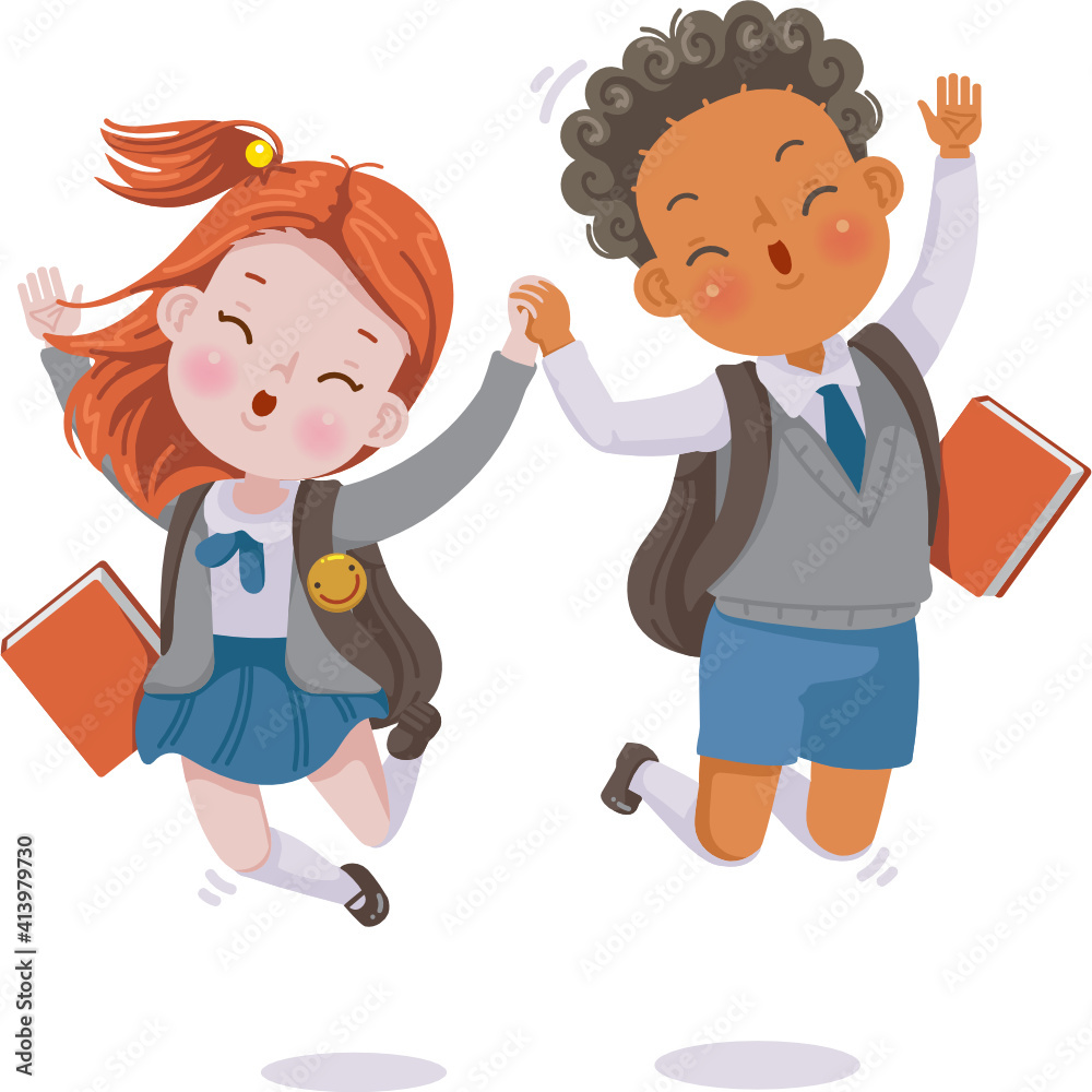 children uniform jumping. Children uniform cartoon character of kids. children uniform jumping. Children uniform cartoon character of kids.