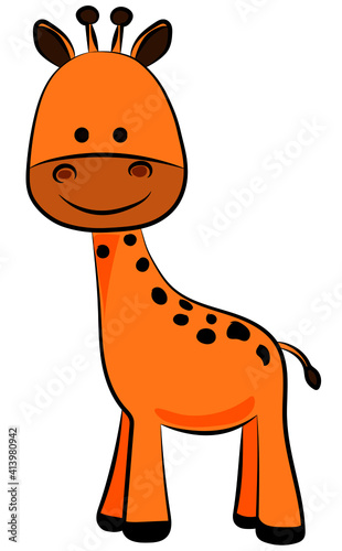 lovely cute giraffe cartoon