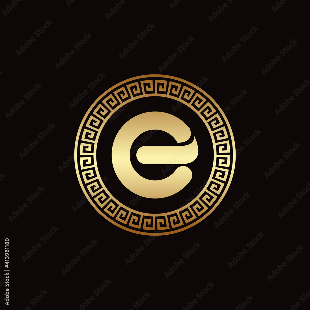 Fototapeta premium Letter E logo icon design element template. vector illustration