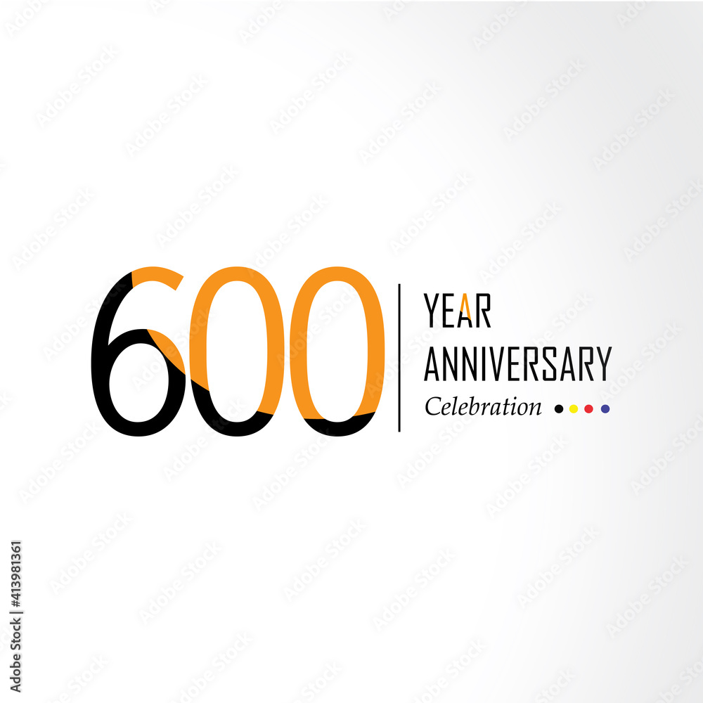 Year Anniversary Vector Template Design Illustration Black Orange Elegant White Background Year Anniversary Vector Template Design Illustration Black Orange Elegant White Background